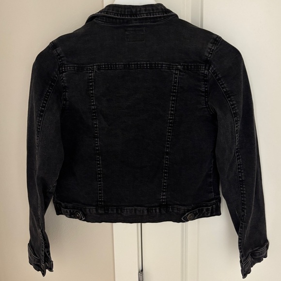 Hudson Jeans Cropped Black Denim Jacket, Small - Picture 8 of 9